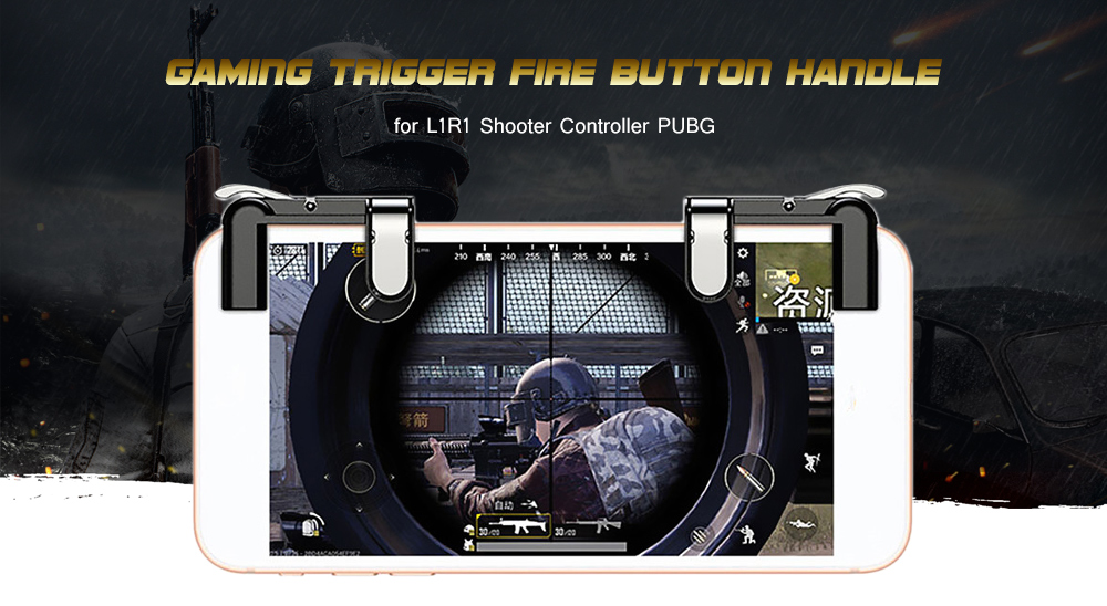 Mobile Phone Gaming Trigger Fire Button Handle for L1R1 Shooter Controller PUBG